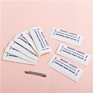 Lanceta de sangue de metal descartável